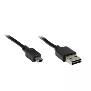 USB Cable Alcasa USB 2.0 A/Mini 1m Black