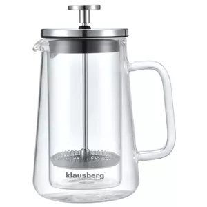 Piston coffee/tea brewer Klausberg KB 7684, borosilicate glass carafe 0.35 L, stainless steel filter