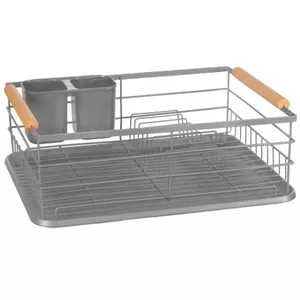 Dish drainer, steel-plastic, gray KINGHoff.