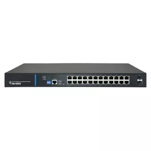 Switch AVIZIO AV-SM24GP2F 24x RJ45 PoE 1Gb/s + 2x SFP 1Gb/s uplink + RJ45 console port