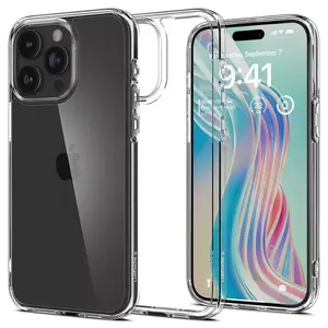 Mobile phone cover Spigen ACS06446 for iPhone 15 Pro Max, transparent, fits 6.69" display, PC + TPU