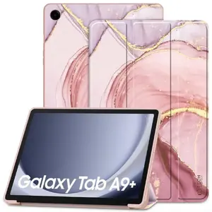 Aizsargvāks Tech-Protect Smart Case planšetdatoram Samsung Galaxy Tab A9 Plus — Pink Marble