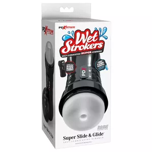 Masturbator Pipedream Silicone Flesh Color Wet Stroker Super Slide & Glide, TPR/ABS, 21.6 cm length, 16.5 cm insertion