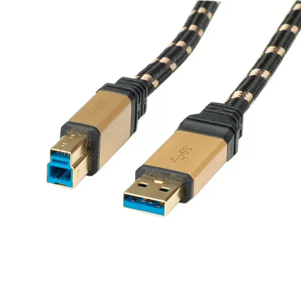 USB 3.0 Cable ROLINE GOLD Type A M - B M Photo 2
