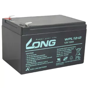 Sealed lead‑acid battery AVACOM 12V 12Ah F2 LongLife 9 years, maintenance‑free, valve‑regulated