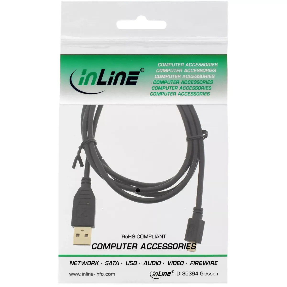 Micro USB 2.0 kabelis InLine 31720P Photo 2