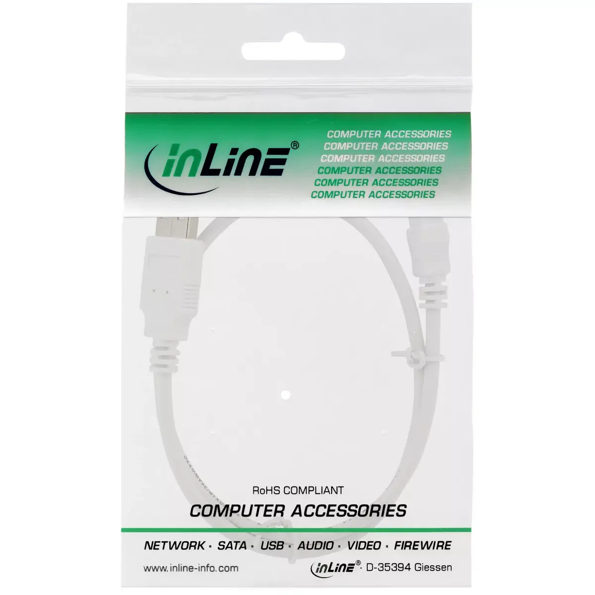USB 2.0 Mini kabelis InLine 31805W Photo 2