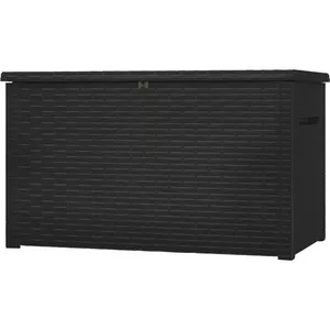 Наружный ящик для хранения Keter Java Box Rattan 870 л Графит – влагозащитный садовый бокс