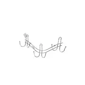 Towel Rack Axentia 7436061 with 6 hooks — wall-mounted bathroom accessory
