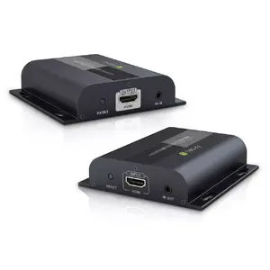 AV передатчик и приёмник TECHLY IDATA-EXTIP-383V4 — 1920×1080 по Cat5e/Cat6, проводное, чёрный