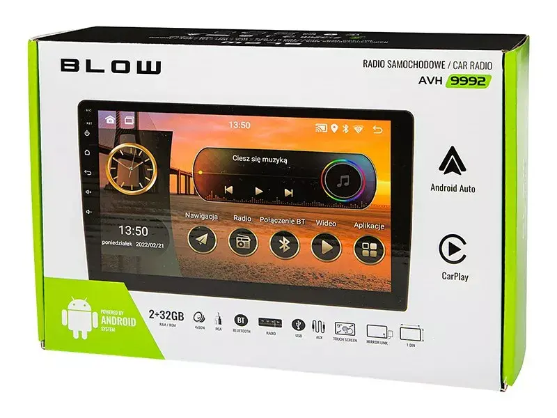 Car radio BLOW AVH-9992 2DIN 9" Android Photo 6