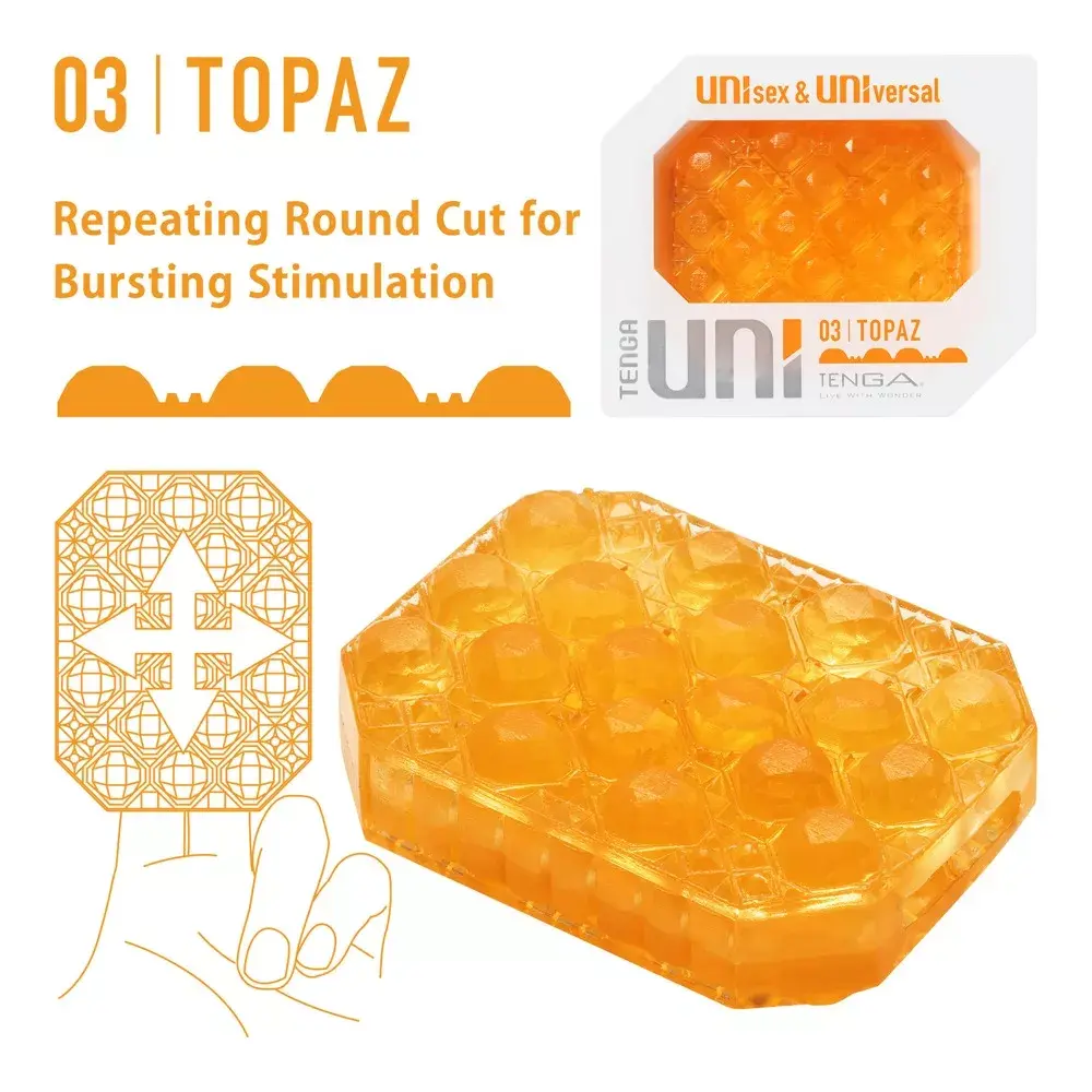 Мастурбатор TENGA UNI Topaz Silicone Transparent Photo 2