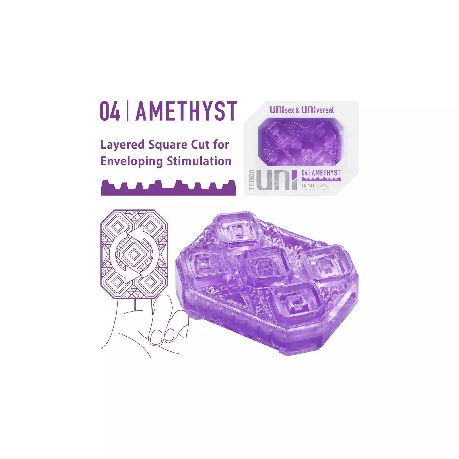 Masturbators TENGA Uni Amethysts Photo 2