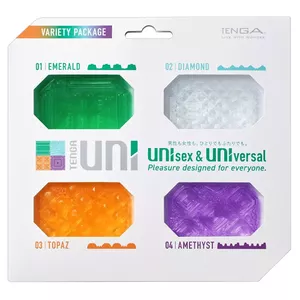 Мастурбатор TENGA силиконовый ассорти UNI Variety Package 4 шт., TPE, длина 6 см