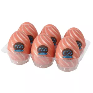 Мастурбатор TENGA Silicone White Egg Spiral Stronger одноразовый рукав для мастурбации, 7 см, TPE/PP, 6 шт.