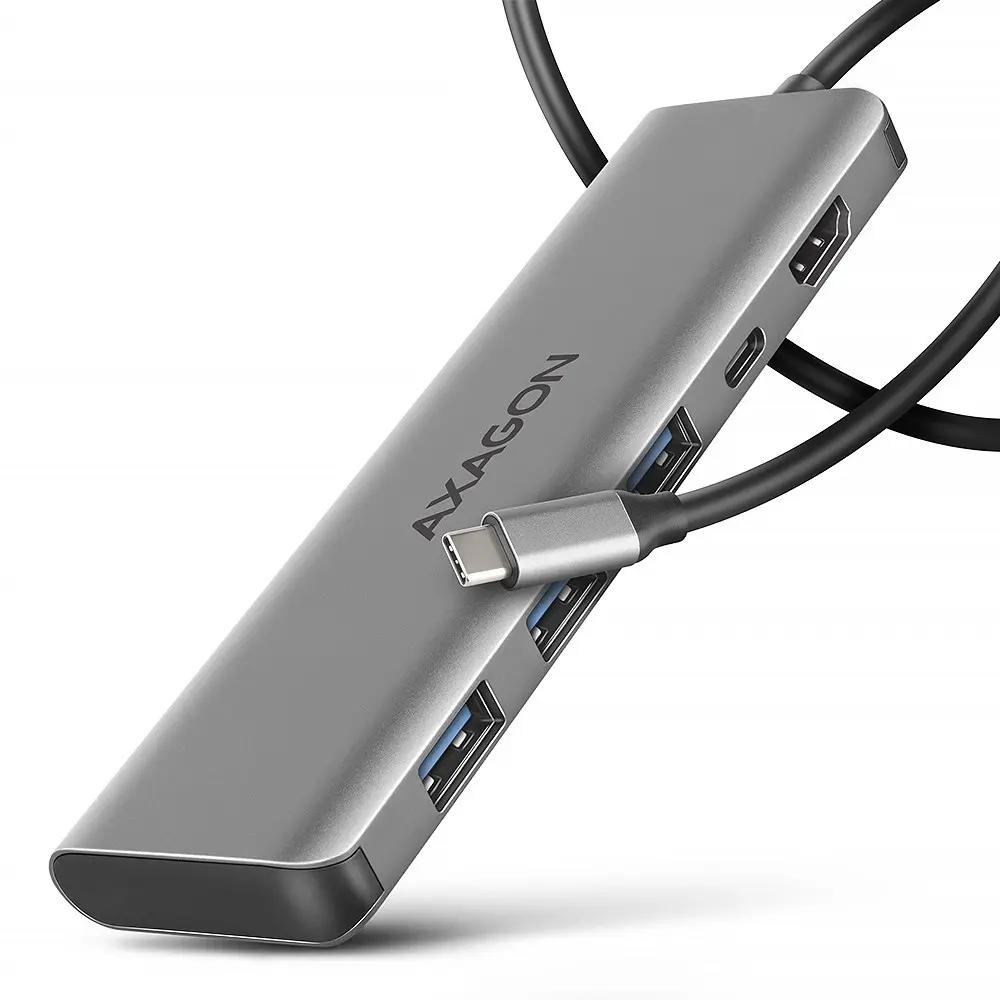 USB-C centrmezgls Axagon HMC-5H 3x USB-A
