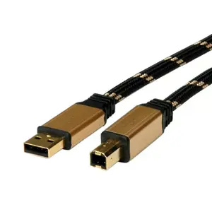 USB Cable ROLINE GOLD A - B M/M 3.0 m
