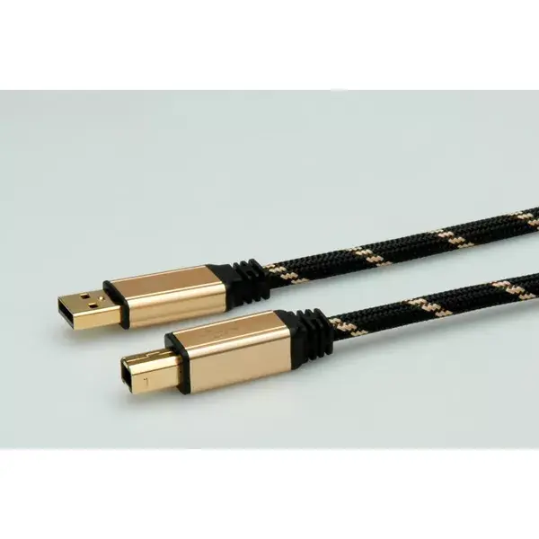 USB Cable ROLINE GOLD A - B M/M 3.0 m Photo 2