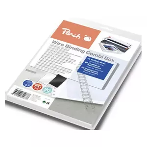 Переплетный кожух Peach PW079-07 Черный Прозрачный Белый 60 листов