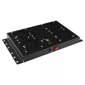 Rāmis aksesuārs Lanview RAF120BL-UK 1U 4 ventilatori Melns