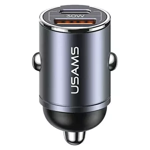 Автомобильное зарядное usams C38 30W — 1x USB-A и 1x USB-C с быстрой зарядкой