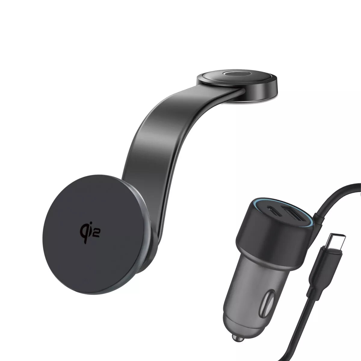 Auto lādētājs 4smarts Qi2 Universal Grey