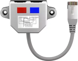 Tīkla adaptera kabelis GOOBAY 68909 Cat5 F/FTP (FFTP) pelēks RJ-45 uz 2×RJ-45 0,15 m