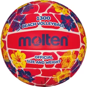 Пляжный волейбольный мяч MOLTEN V5B1300-FR синтетическая кожа, размер 5
