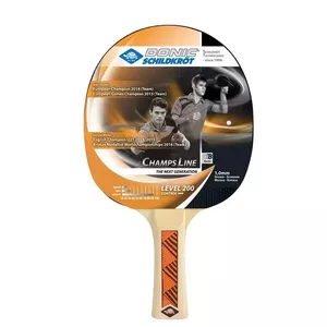 Galda tenisa rakete Donic Champs 200 modelis 270226 — iesācējiem/vidējam līmenim, standarta rokturis