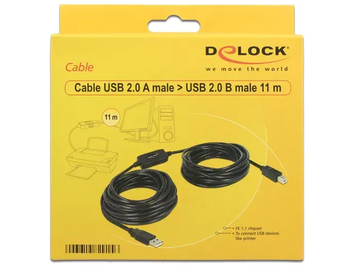 USB kabelis DeLOCK 11m USB2.0-A - USB2.0-B Photo 2