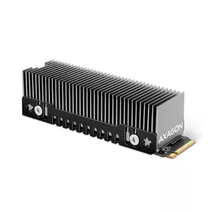 Axagon CLR-M2XT M.2 SSD Passivkühler Aluminium - 2280 M.2 NVMe SSD, Bezkontakta piedziņa Siltuma aizvadītājs / radiators Melns, Pelēks 1 pcs