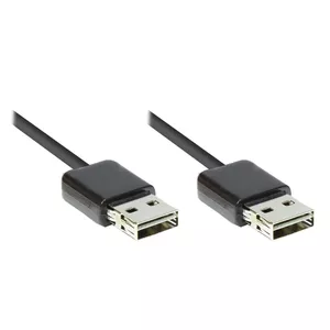USB cable Alcasa 2212-EU010 USB 2.0 1 m Black