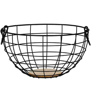 Metal fruit basket Springos KI0147, 28 x 15 cm, open-wire design