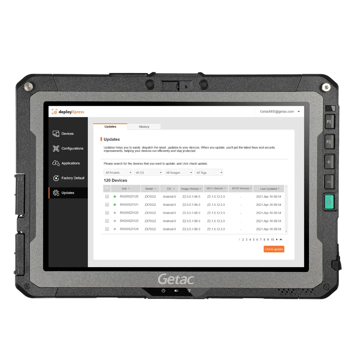 Защищенный планшет Getac ZX10 - Android 12, 128GB, 4G LTE Photo 8