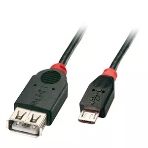 USB OTG kabelis Lindy 1m USB 2.0 Type Micro-B uz A