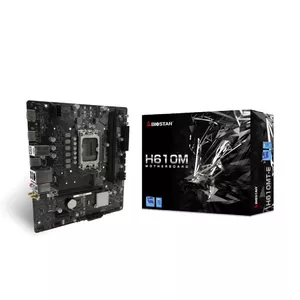 Mātesplate BIOSTAR H610MT-E — Intel H610 čips, LGA 1700, micro ATX, DDR4, 2 DIMM, līdz 64 GB, M.2, SATA III, Gigabit LAN
