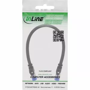 Patch cable InLine 75555S RJ-45 Cat.6A 0.5m black