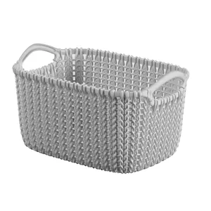 Storage basket Curver Knit XS rectangle 3L 25x18x14 cm light grey