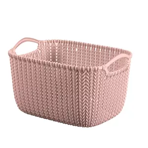 Storage basket Curver Basket Knit S rectangle 8L 30×22×17 cm pink