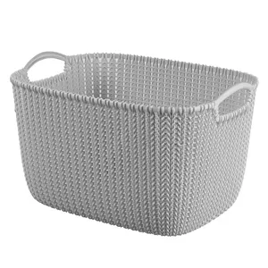 Storage Basket Curver Knit L 19L 40×30×23 cm light grey