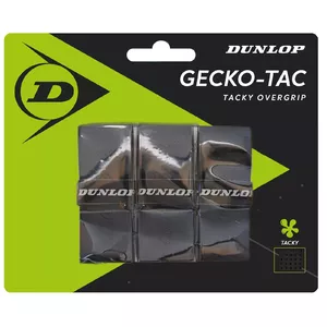 Tennis racket overgrip DUNLOP GECKO-TAC black 3pcs- blister