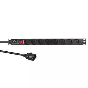 Power Distribution Unit Lanview LVR-2MSCH-SW-C13-8 8 AC outlets 1U Black