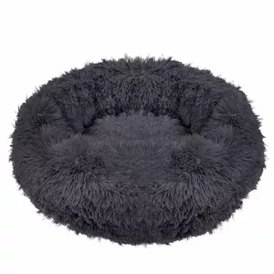 Round dog bed Springos PA0153, 110 cm diameter, cushioned pet bed