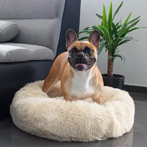 Round pet bed Springos PA0118 90 cm diameter — bed for dogs and cats, 90 cm