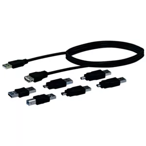 Schwaiger CAUSET531 USB kabelis USB 2.0 USB A Melns