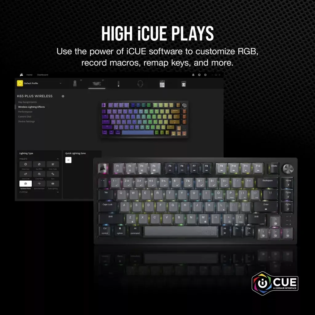 Spēļu tastatūra Corsair K65 PLUS WIRELESS Photo 13