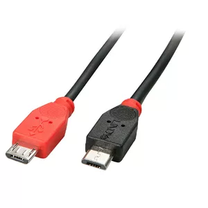 Lindy 31758 USB kabelis 0,5 m USB 2.0 Micro-USB B Melns
