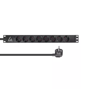 Power Distribution Unit Lanview LVR-2MSCH-LIC-SCH8 8 AC outlets 1U Black