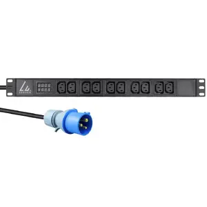 PDU Lanview LVR-3MIEC-AMP-10C13 10 AC розеток 1U Черный