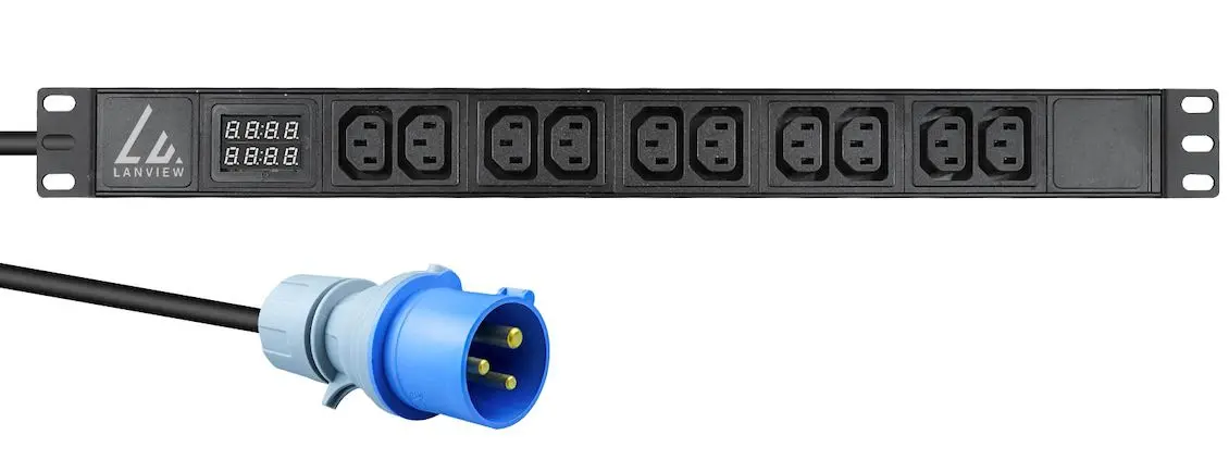 Lanview LVR-3MIEC-AMP-10C13 mērāms strāvas sadales bloks